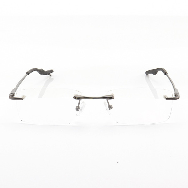 Armação de Óculos Retangular Flutuante Sem Aro Wingback Grafite